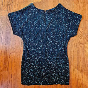 Aidan Mattox cold shoulder cocktail dress 100% silk size 8